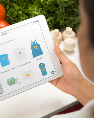 Image of recipient browsing products